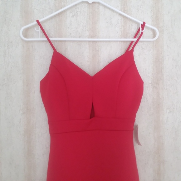 NWT Charlotte Rouse Red Spagetti Strap Dress - Picture 4 of 8